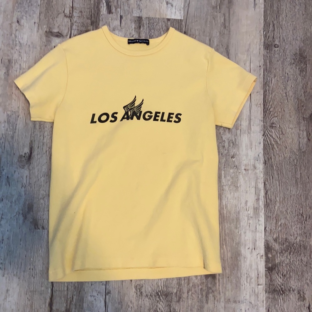Brandy Melville Yellow Los Angeles Shirt